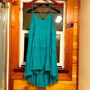 O’Neill turquoise high low summer dress Small